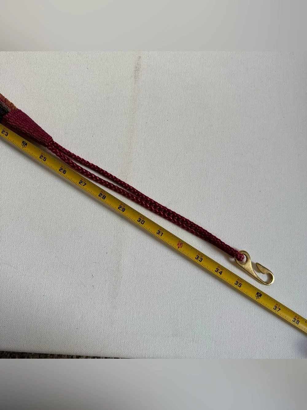 Vtg Burgundy Mixed Media Braided Woven Cord Belt Gold Tone Art To Wear Statement